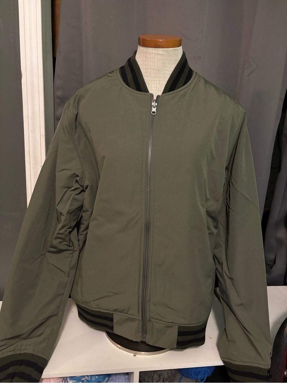 American Apparel Olive Green Women's Bomber Jacket